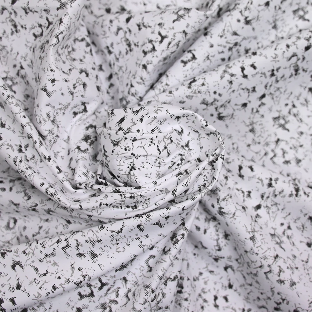 Popeline polycoton imprimée army gris - Image 2
