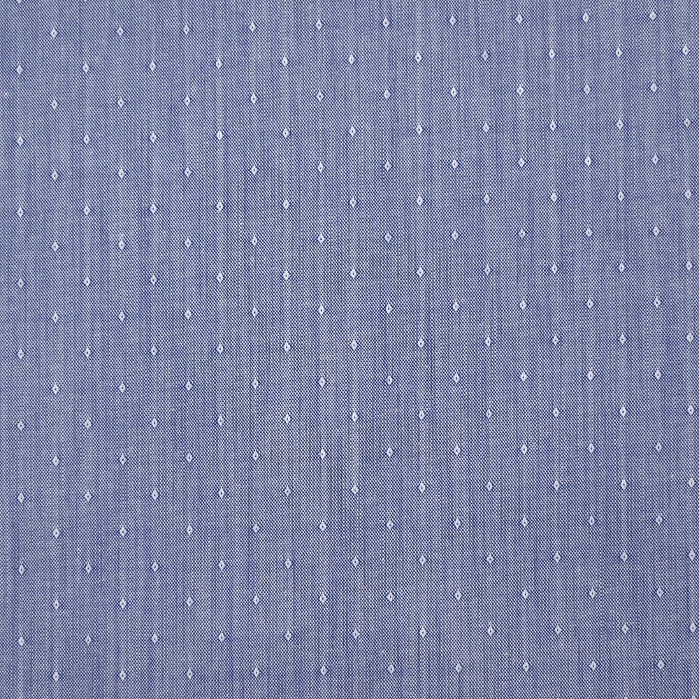 Popeline polycoton jacquard Anatole bleu roi - Image 4