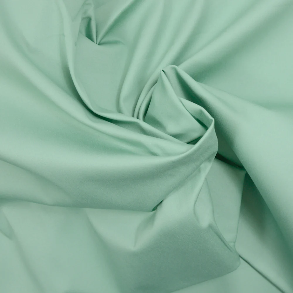 Satin de coton vert eucalyptus - Image 2