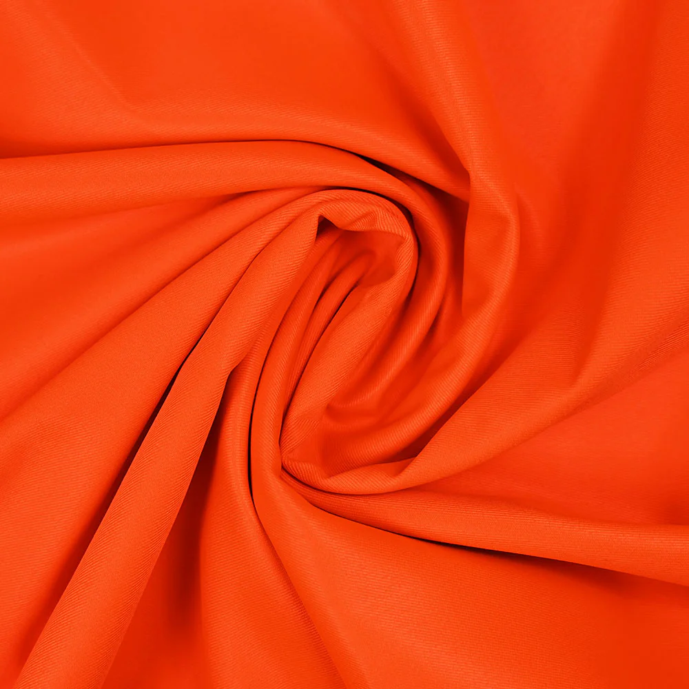 Satin de polyester orange fluo - Image 2