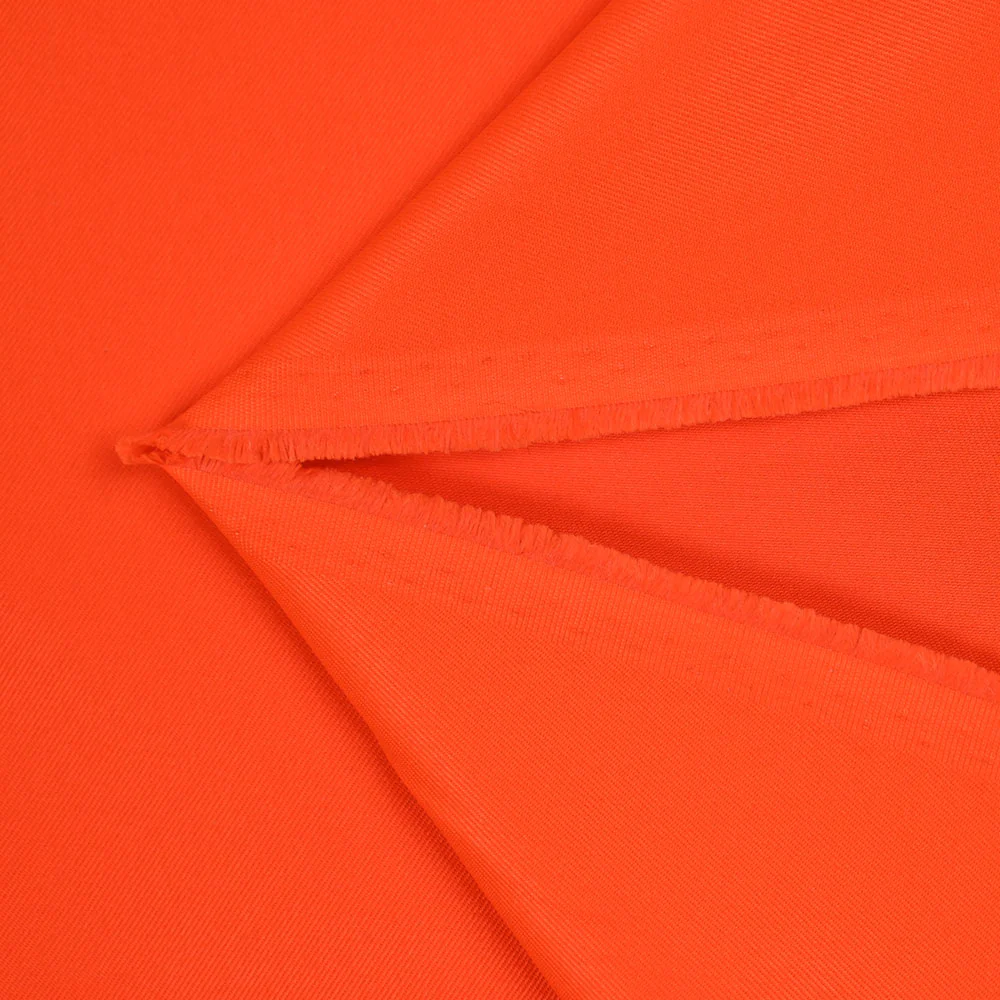 Satin de polyester orange fluo - Image 3