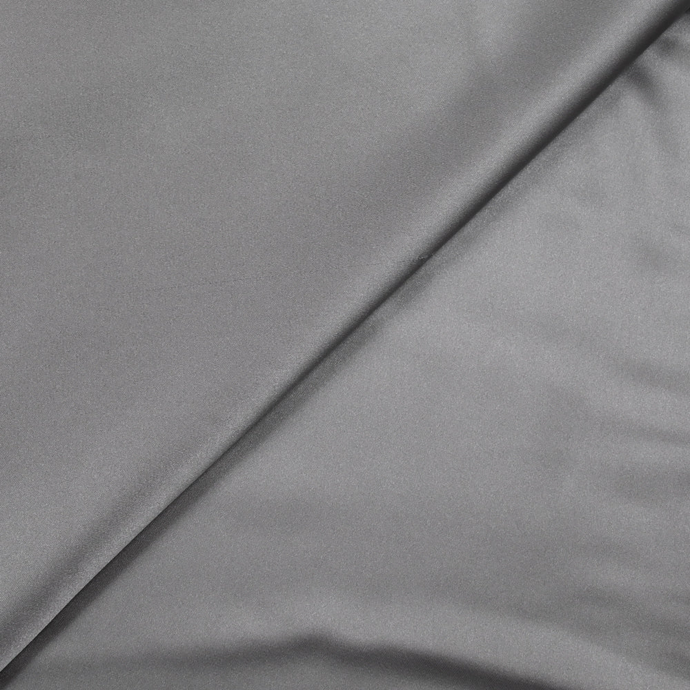 Satin duchesse polyester gris