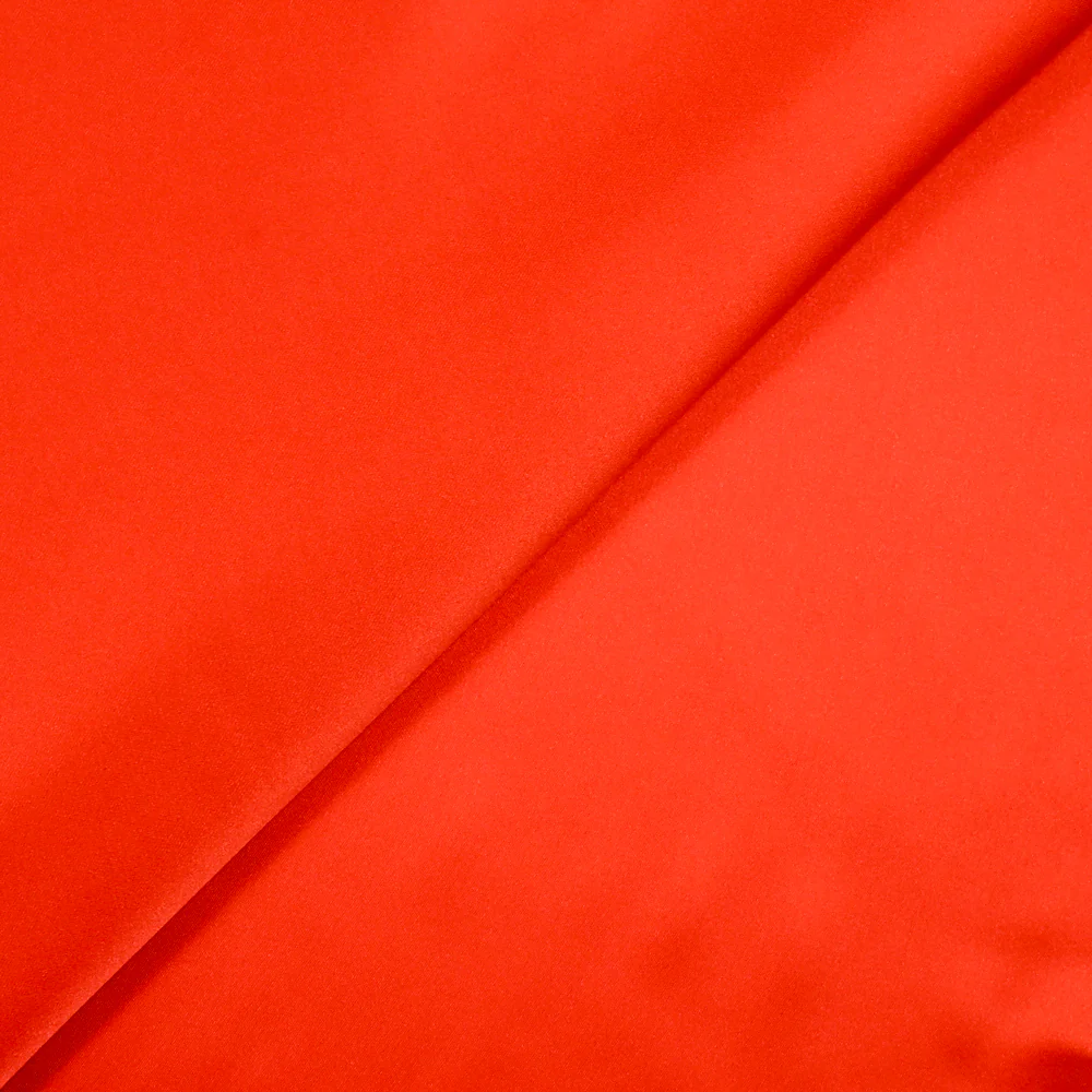 Satin duchesse polyester orange sanguine