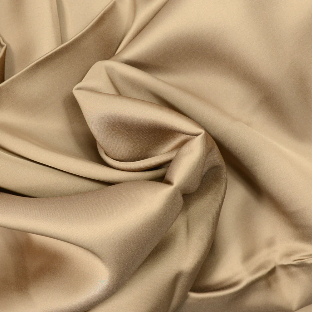 Satin viscose café - Image 2