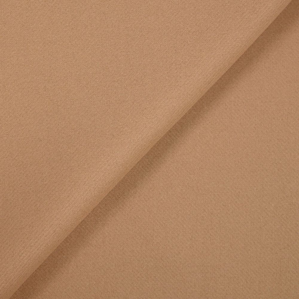 Sergé de laine mélangée fantaisie camel