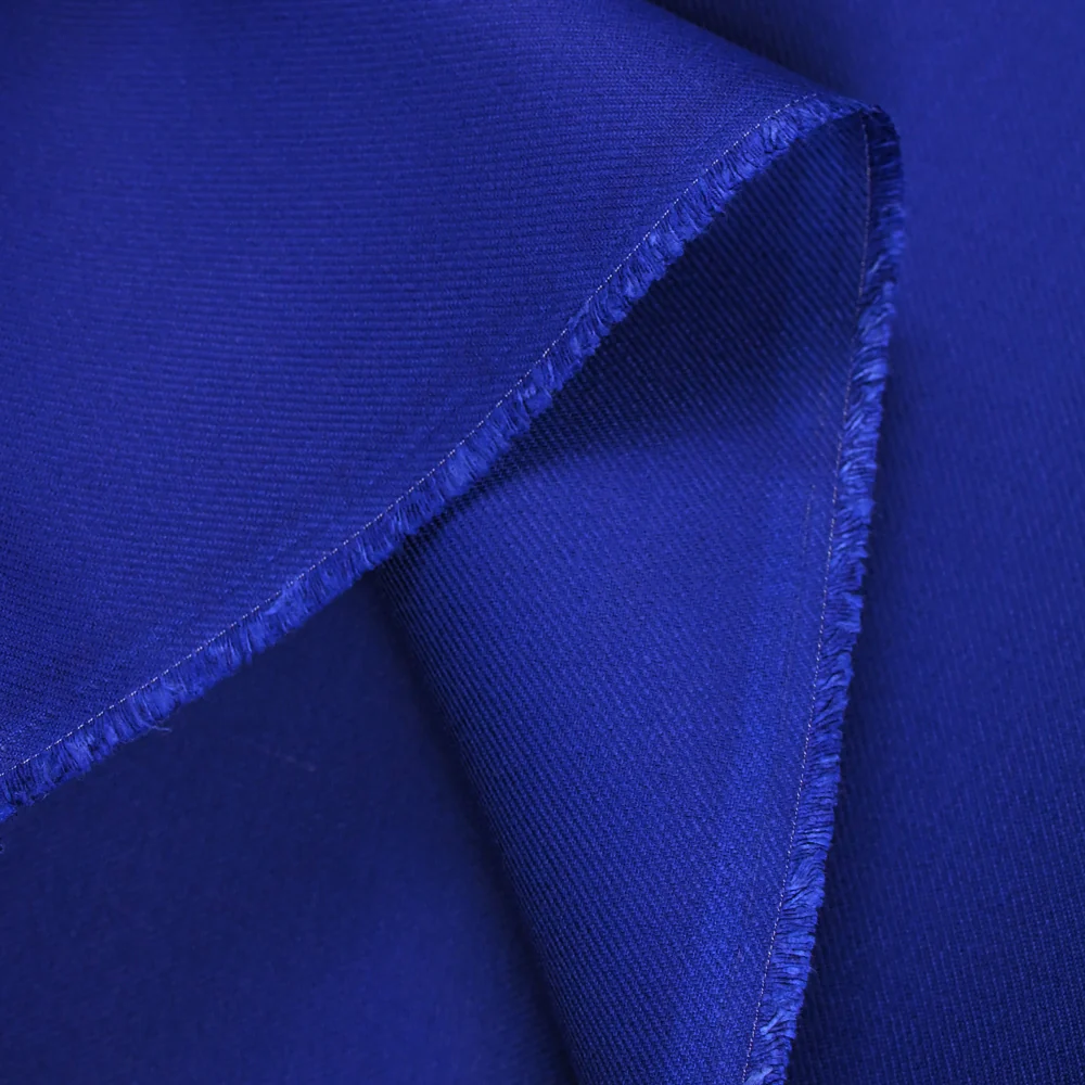 Sergé de polycoton bleu - Image 3