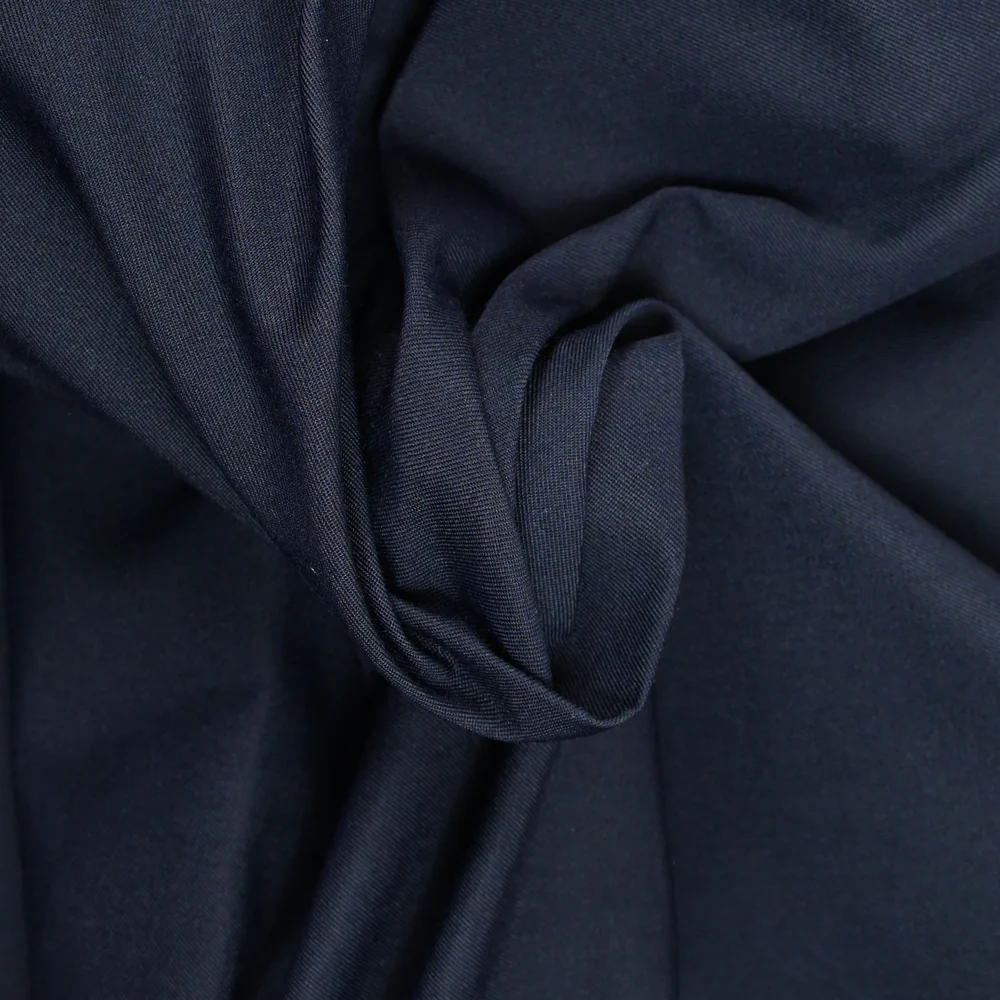 Sergé de polyester bleu foncé - Image 2