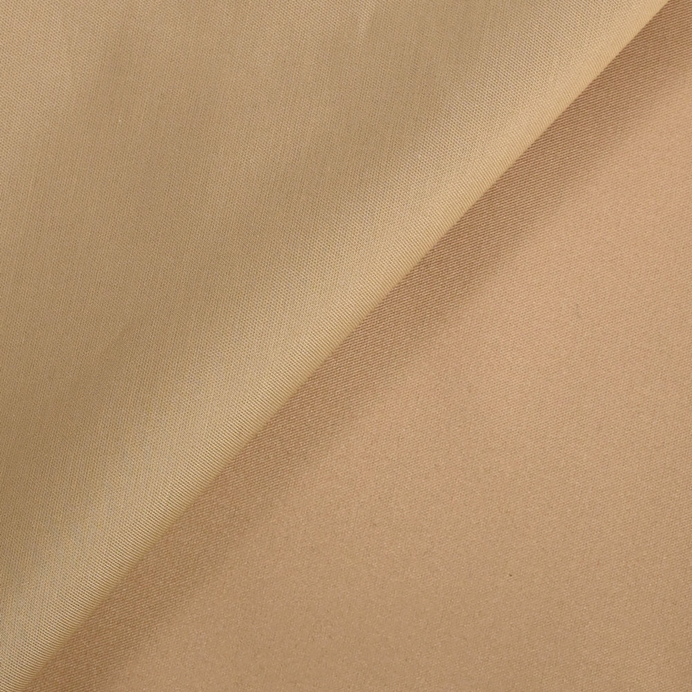 Soie et polyester uni beige - Image 3