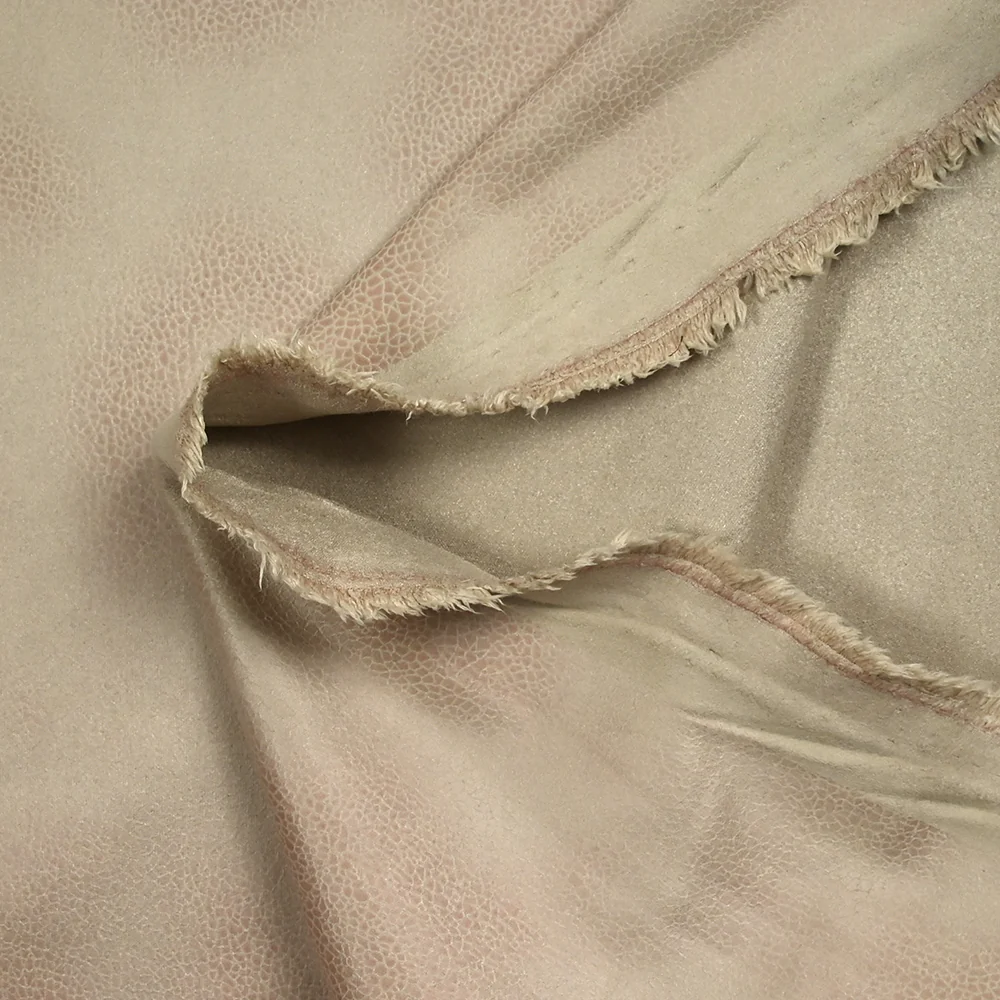 Suédine jersey aspect cuir Joakim champagne rosé - Image 5