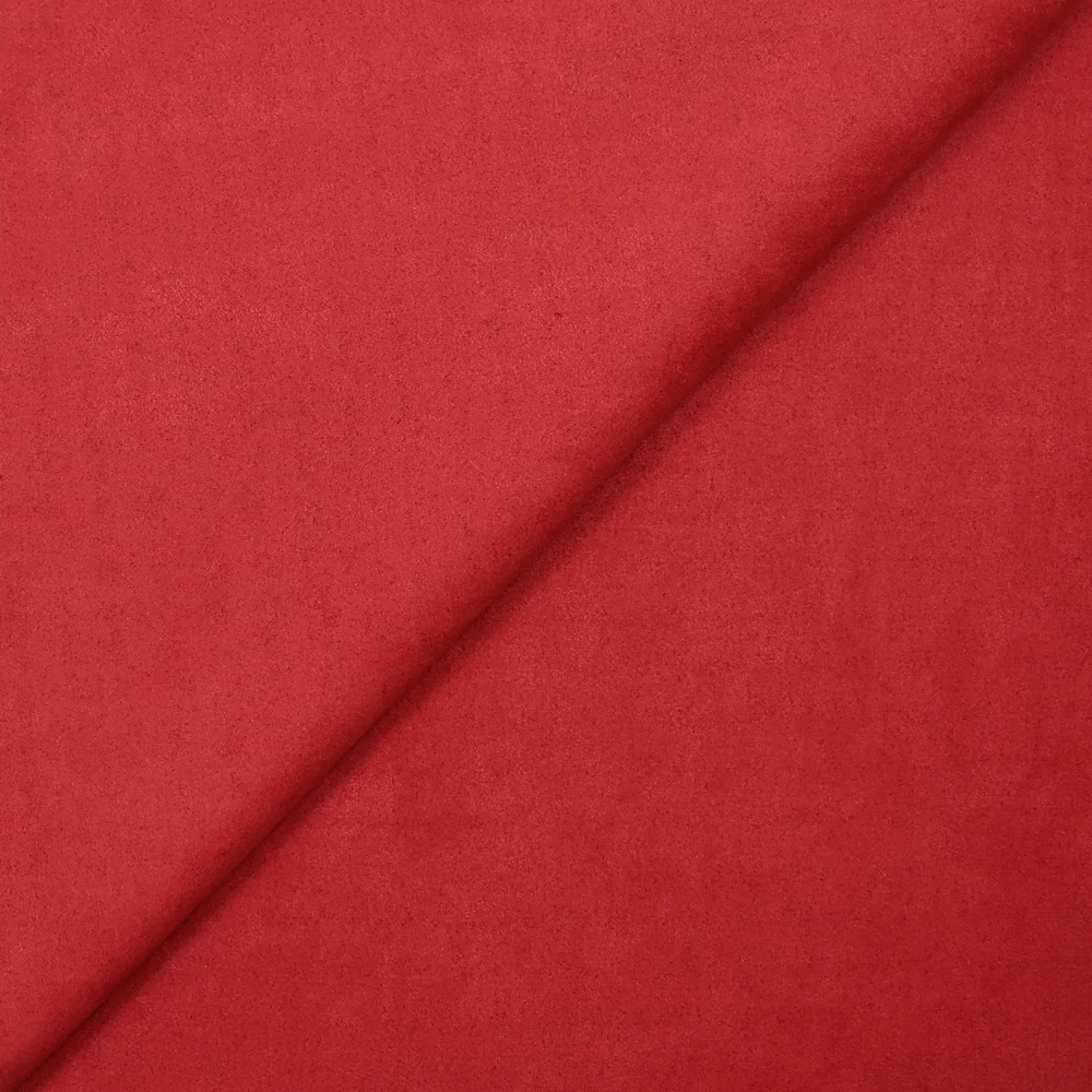 Suédine jersey rouge