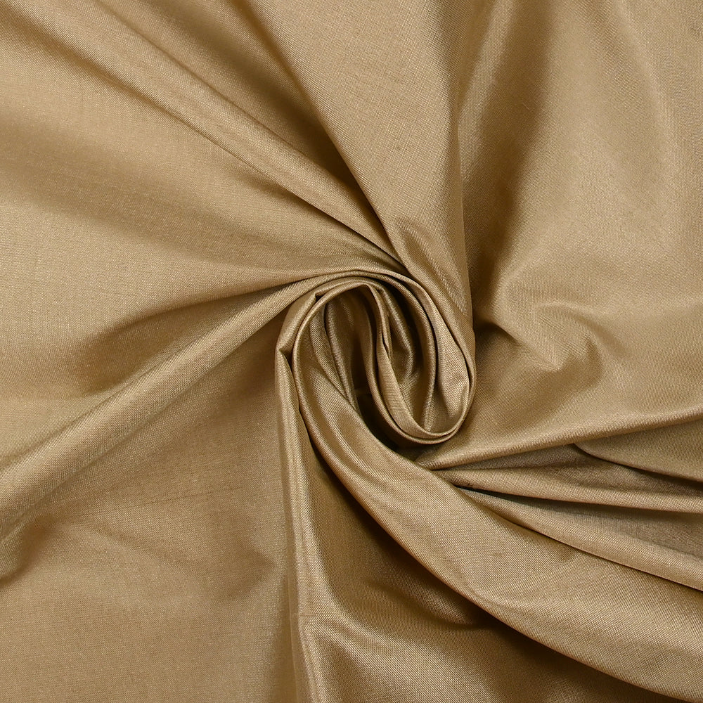Taffetas 100% soie beige doré - Image 2