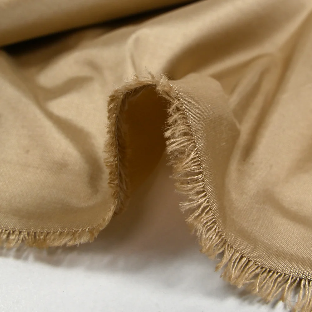 Taffetas 100% soie beige doré - Image 4