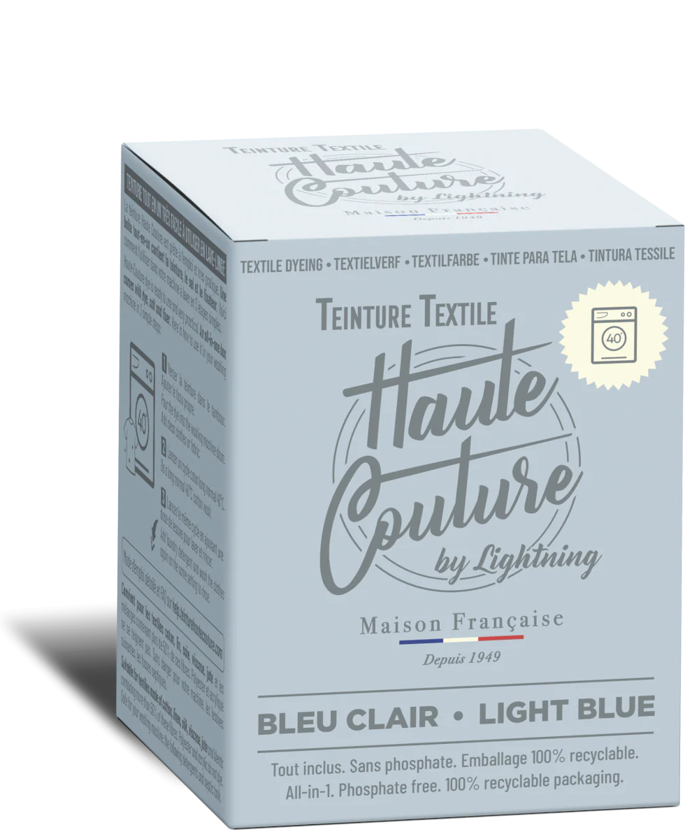 Teinture textile Haute Couture - bleu clair