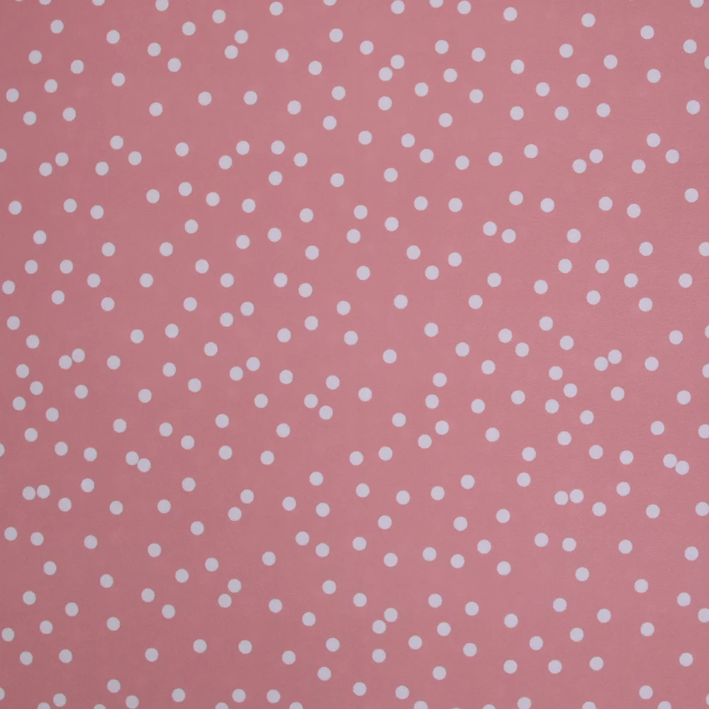 Tissu Maillot de bain recyclé UPF50 pois blanc fond rose