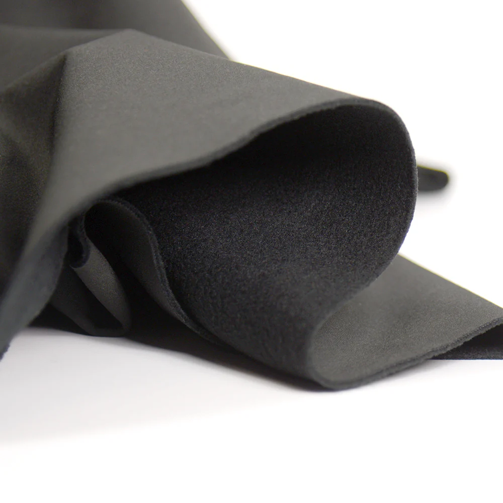 Tissu Softshell uni noir - Image 2