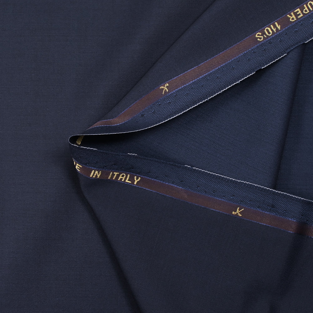Tissu tailleur 100% laine Super 110's bleu sombre - Image 6