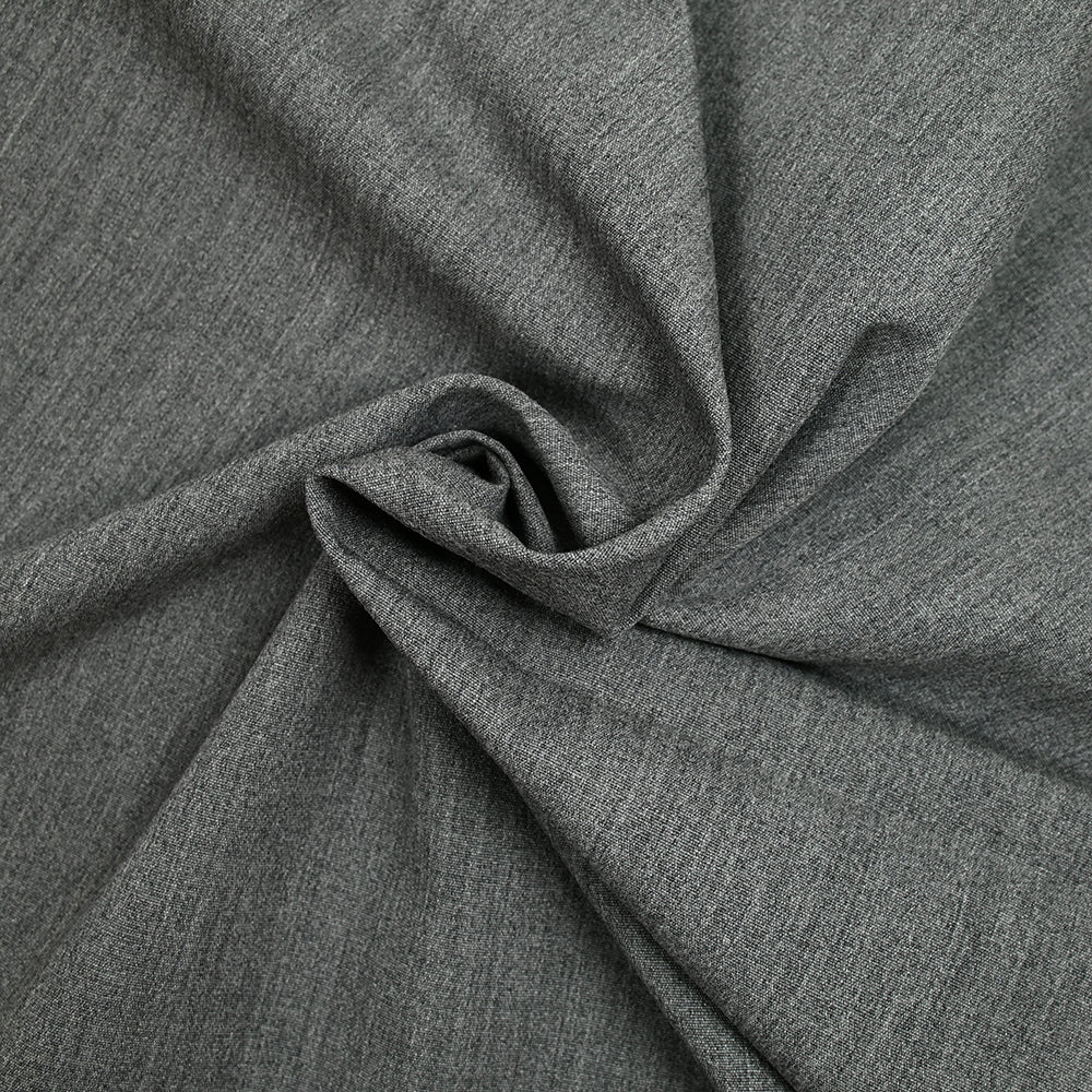 Tissu tailleur en laine gris chiné - Image 2