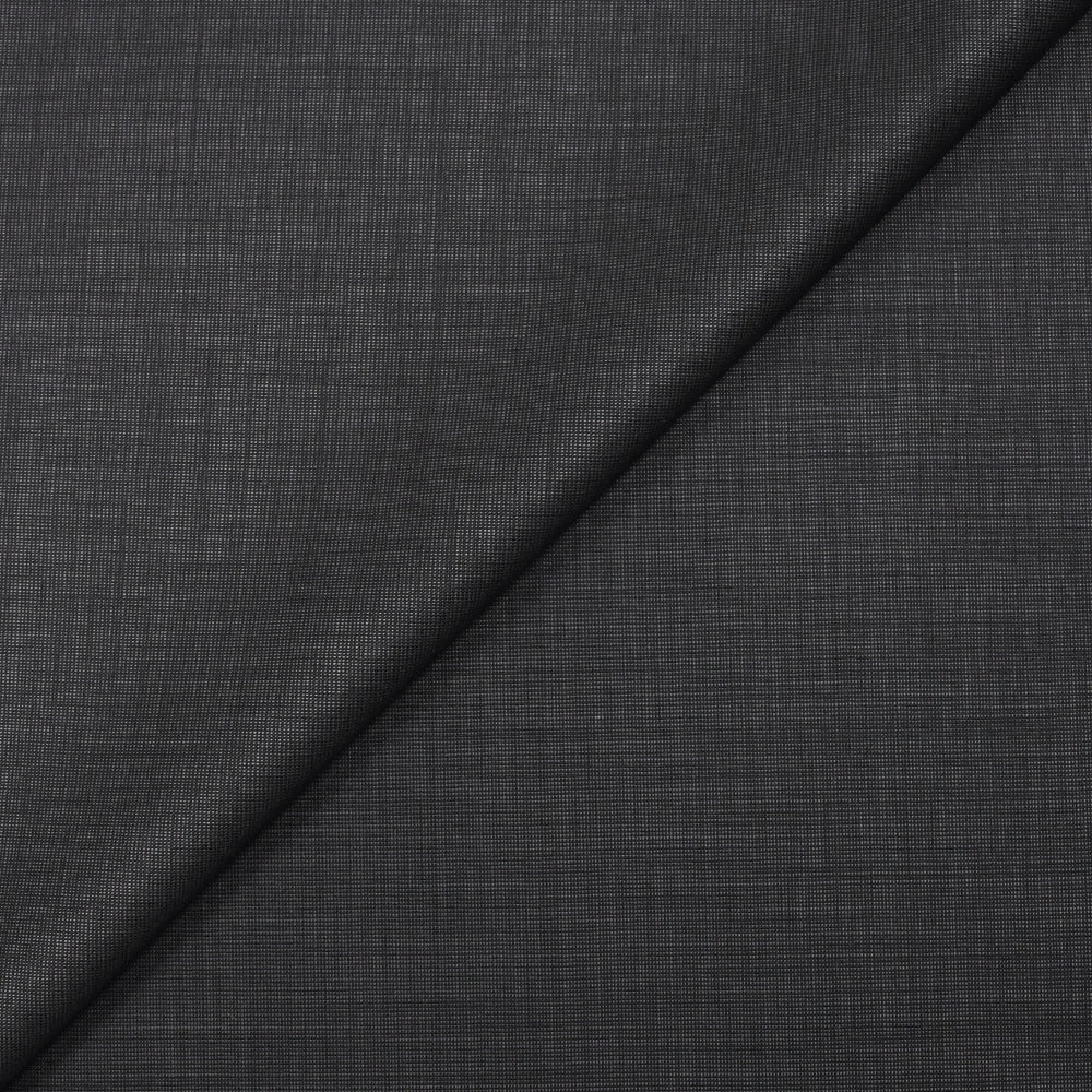 Tissu tailleur laine mélangée fantaisie anthracite fond noir