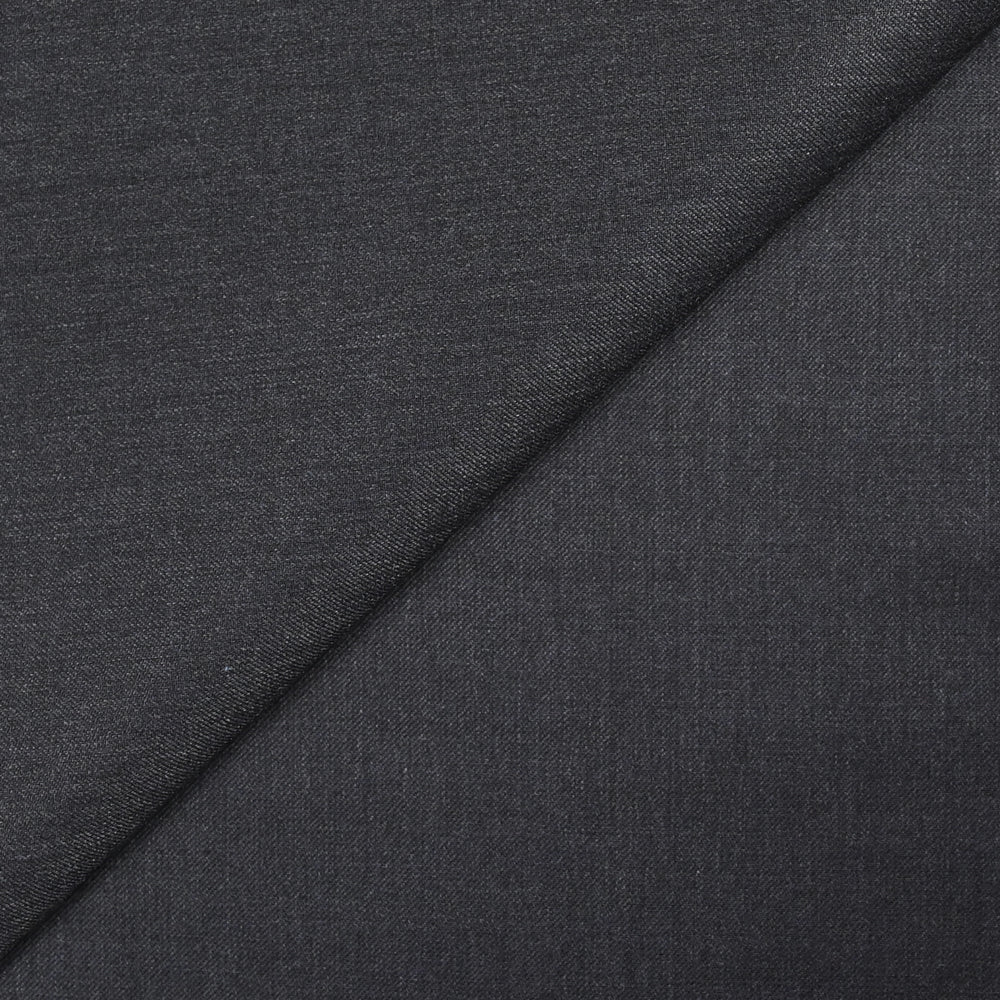 Tissu tailleur laine mélangée fantaisie gris foncé chiné