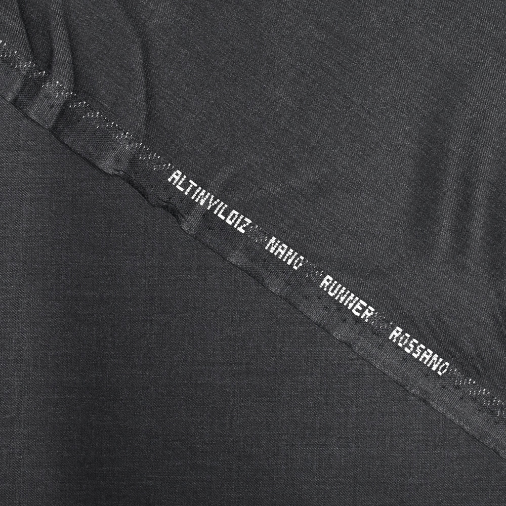 Tissu tailleur laine mélangée fantaisie gris foncé chiné - Image 4