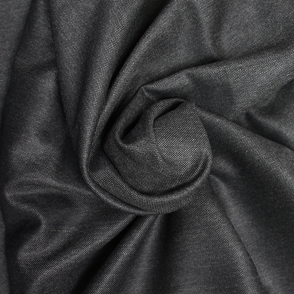 Tissu tailleur laine mélangée fantaisie gris minéral - Image 2