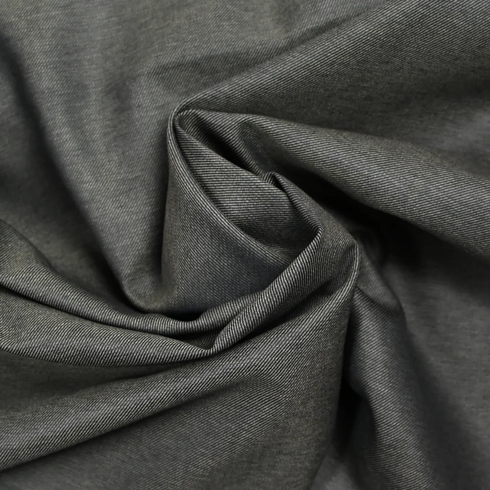 Tissu tailleur laine mélangée kaki et marine - Image 2