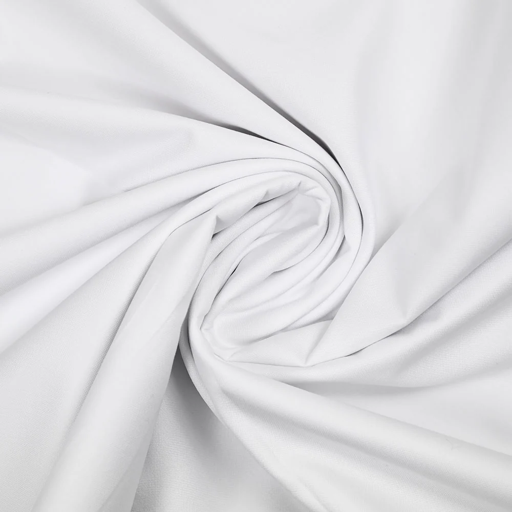 Toile de coton unie blanche - Image 2