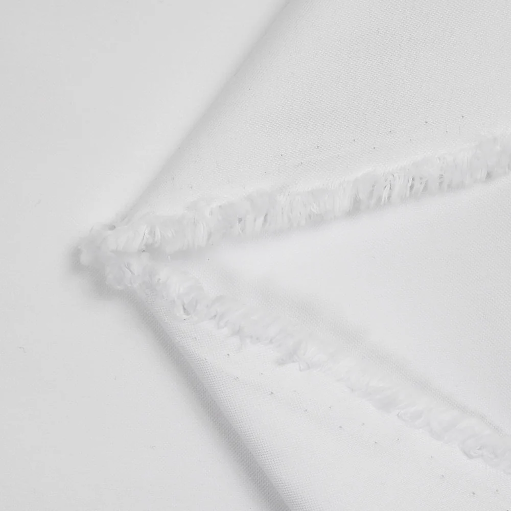 Toile de coton unie blanche - Image 3