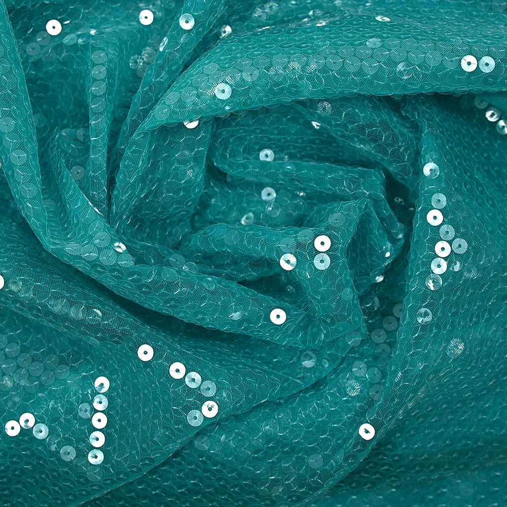 Tulle sequin turquoise - Image 2