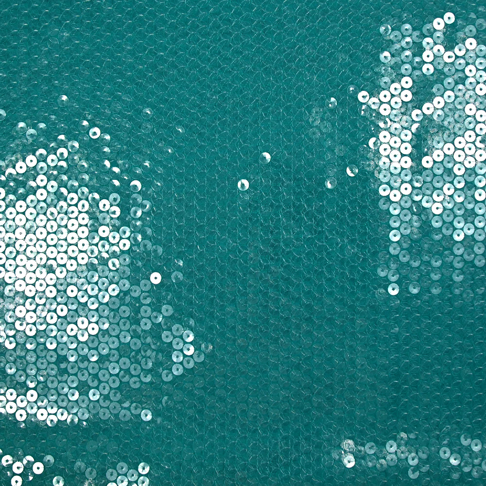 Tulle sequin turquoise - Image 3