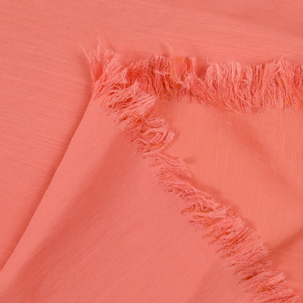 Twill viscose doupionné corail - Image 3
