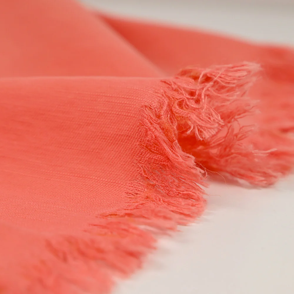 Twill viscose doupionné corail - Image 4