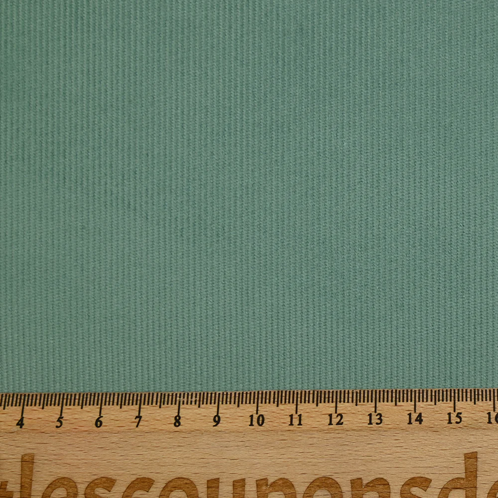 Velours côtelé de coton 1 mm jade - Image 3