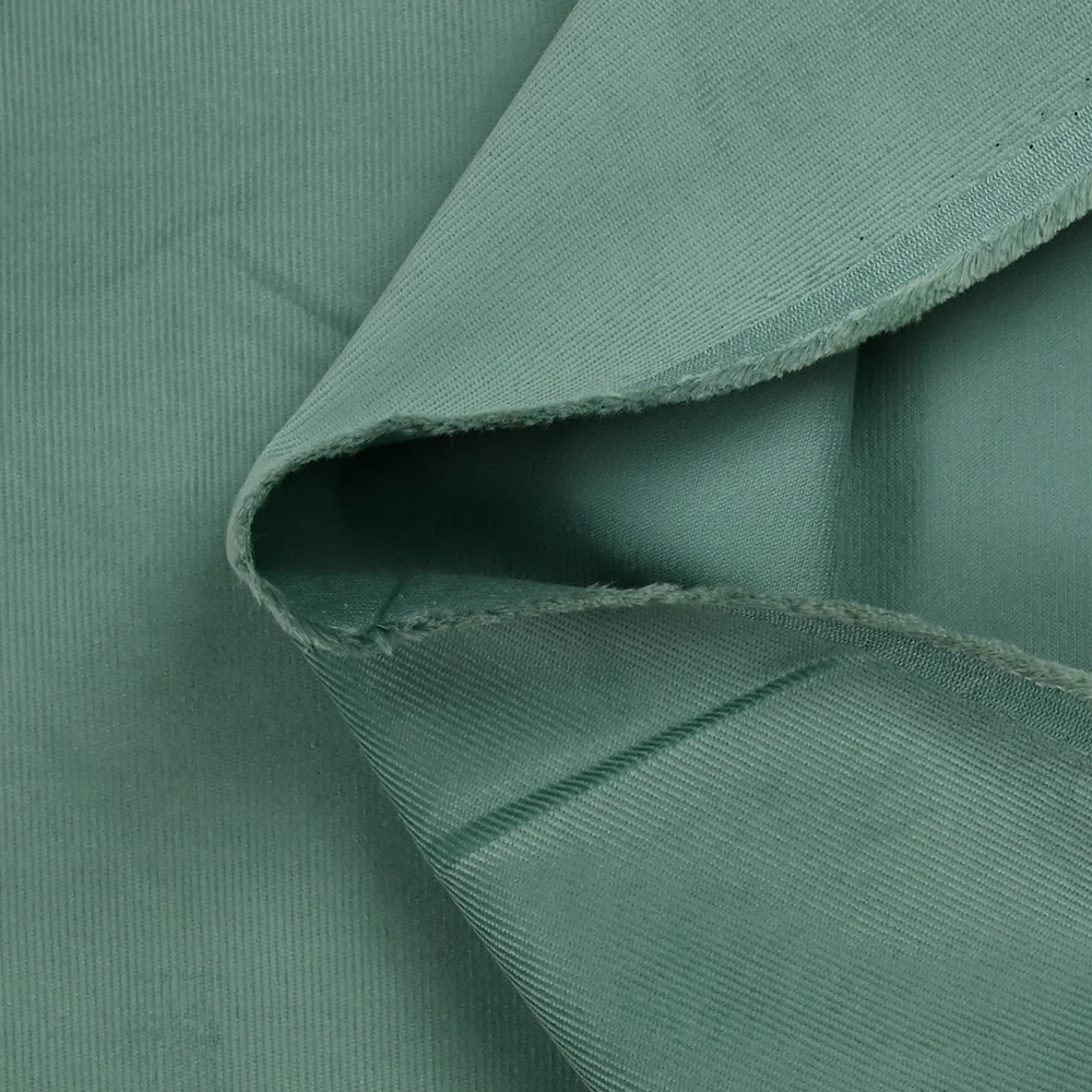 Velours côtelé de coton 1 mm jade - Image 5