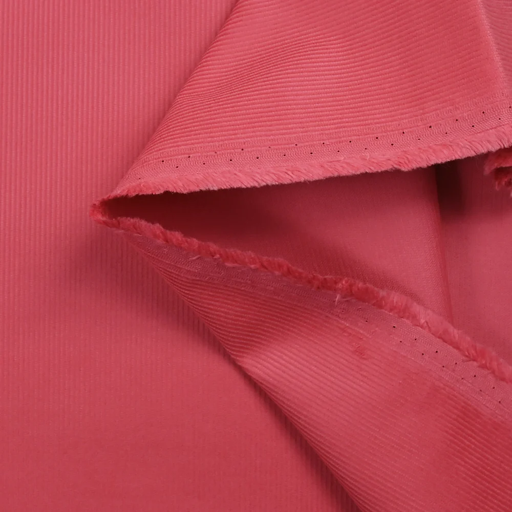 Velours côtelé de coton 2 mm rose framboise - Image 5