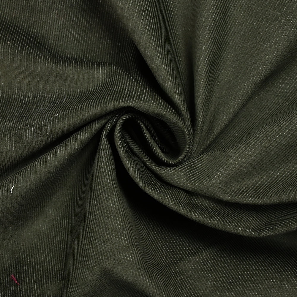 Velours côtelé de polycoton 1 mm kaki - Image 2