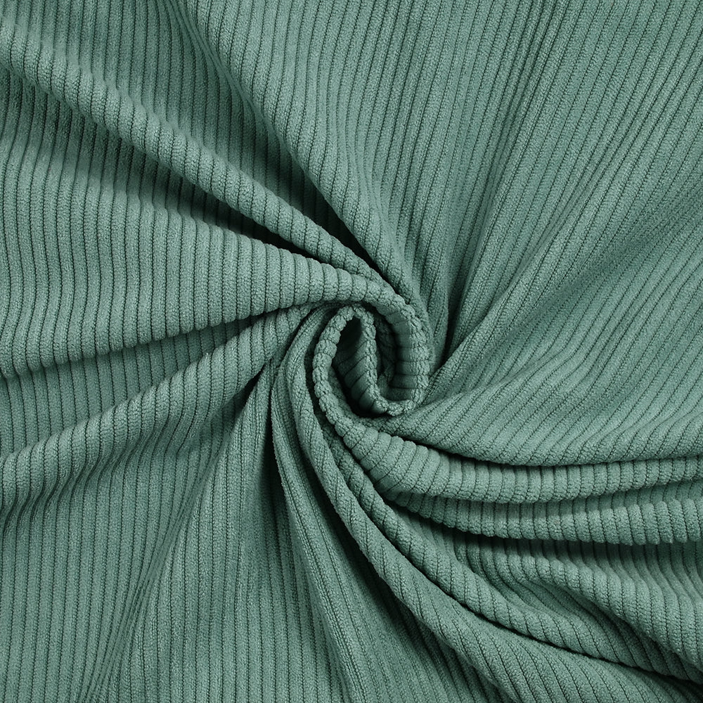 Velours polyester côtelé jade - Image 2