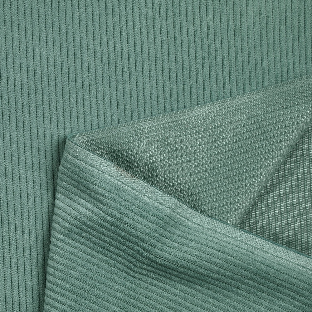 Velours polyester côtelé jade - Image 5