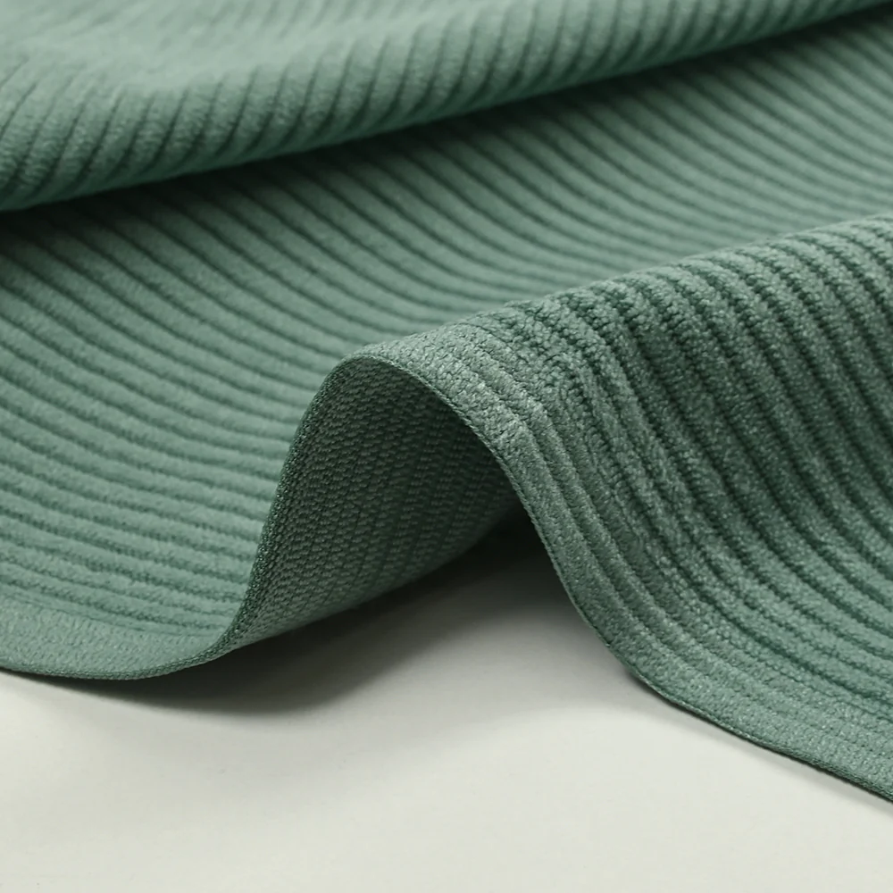 Velours polyester côtelé jade - Image 6