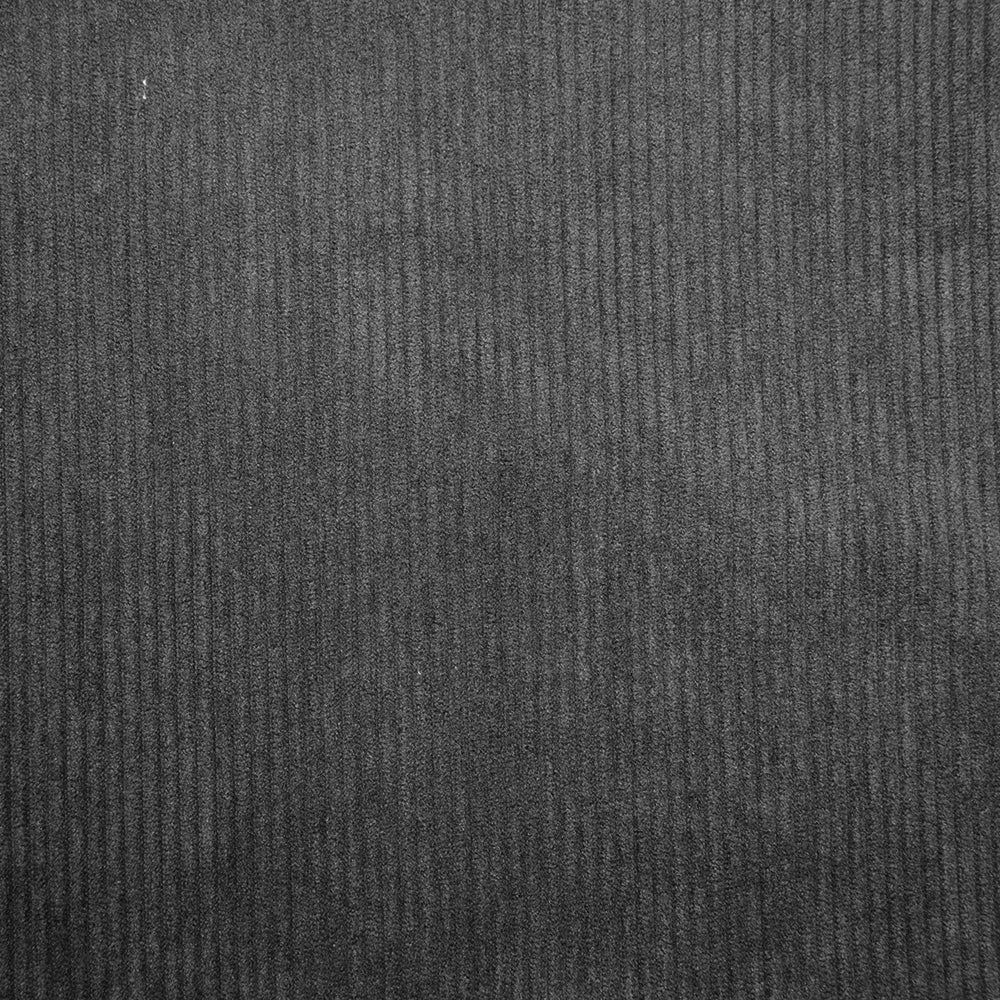 Velours polyester côtelé noir - Image 3
