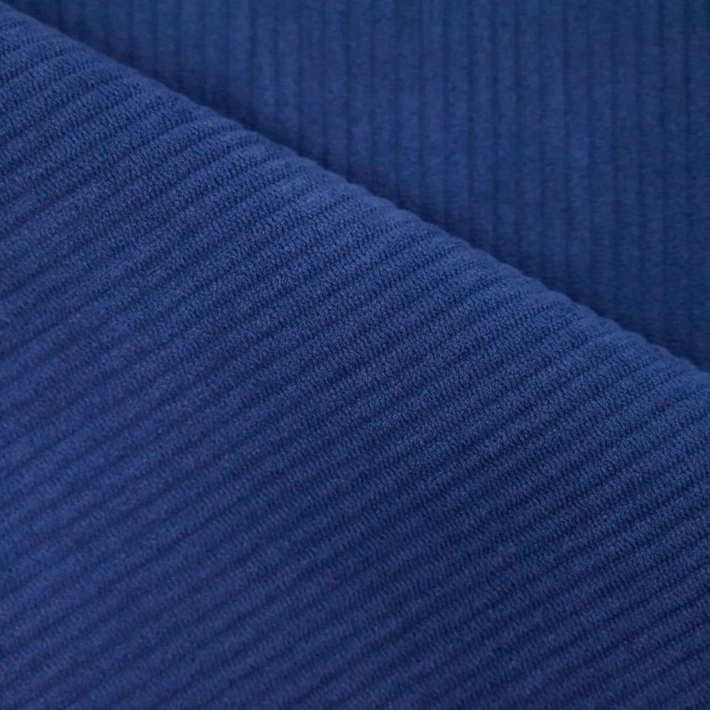 Velours polyester côtelé saphir - Image 4