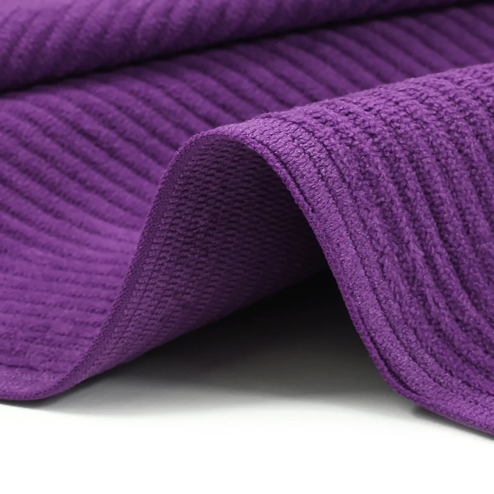 Velours polyester côtelé violet - Image 7