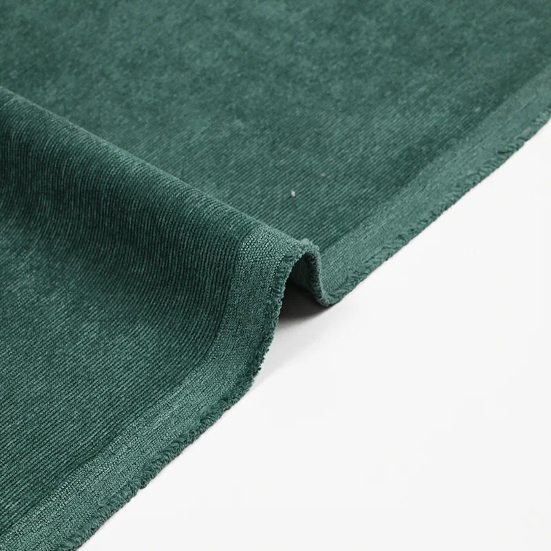 Velours polyester fines côtes vert pin - Image 5