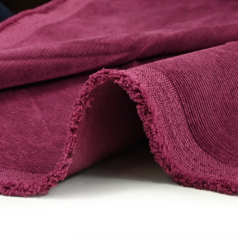 Velours polyester fines côtes magenta - Image 7