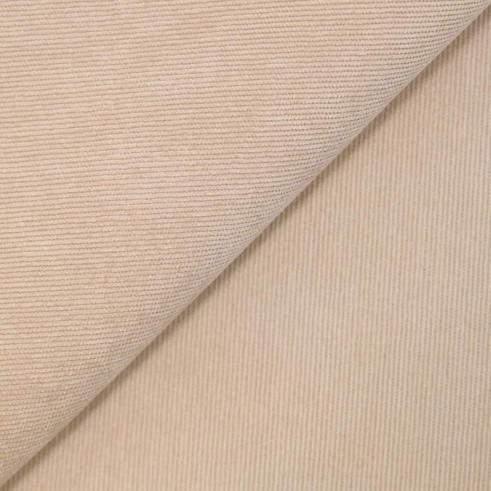 Velours polyester fines côtes sable - Image 5