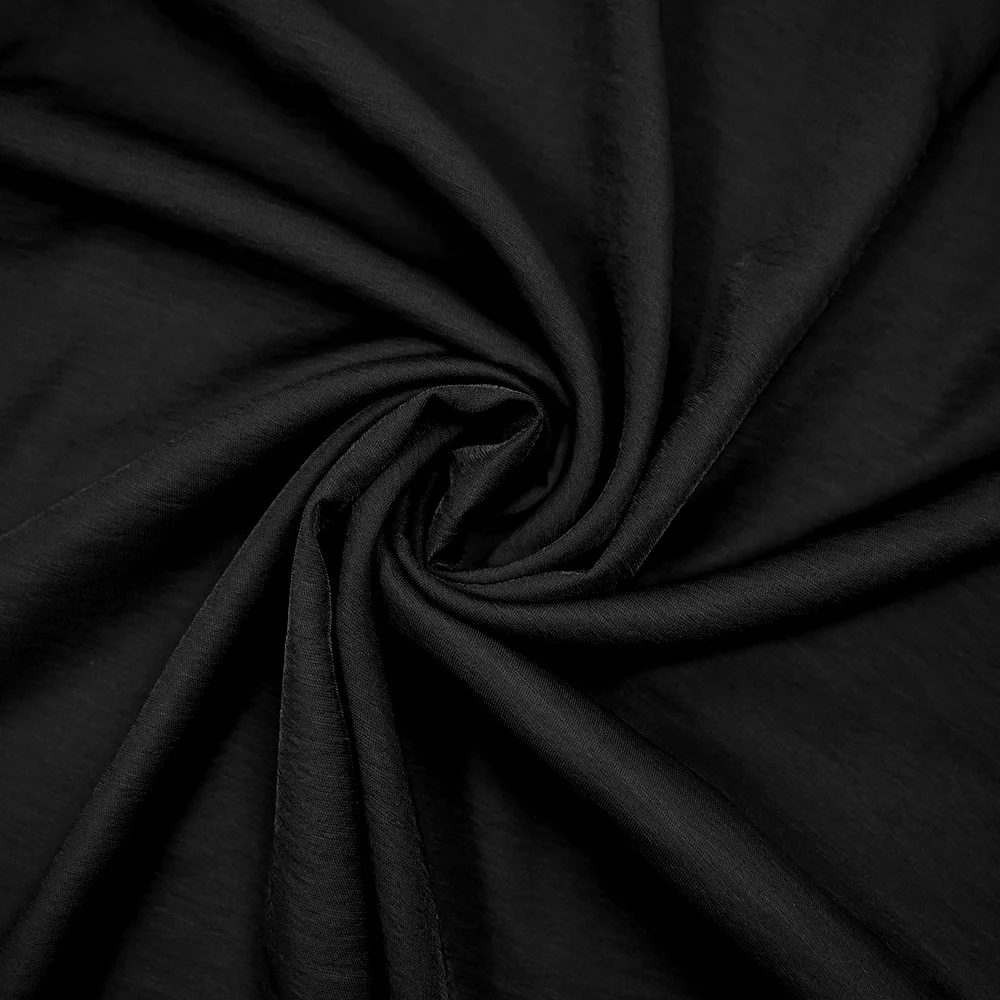 Viscose fluide sergé noir - Image 2