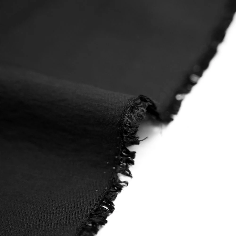 Viscose fluide sergé noir - Image 4