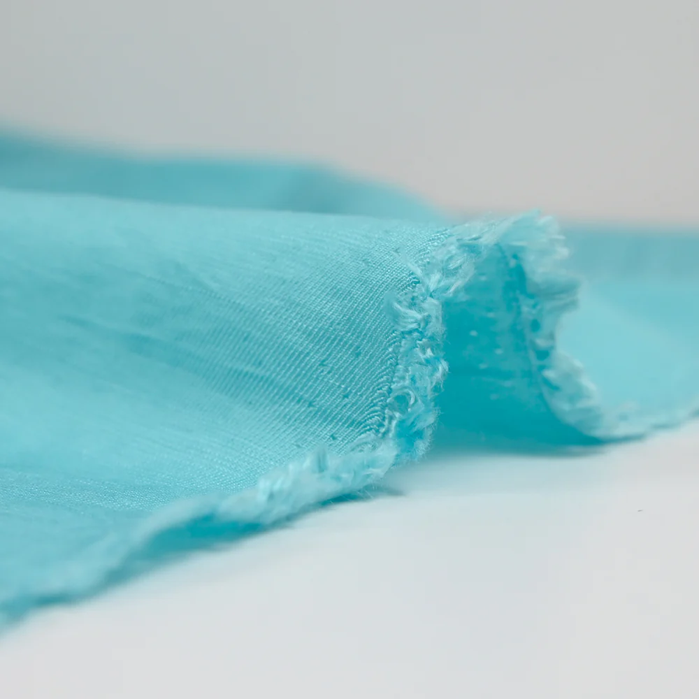 Viscose unie Andrea turquoise - Image 4