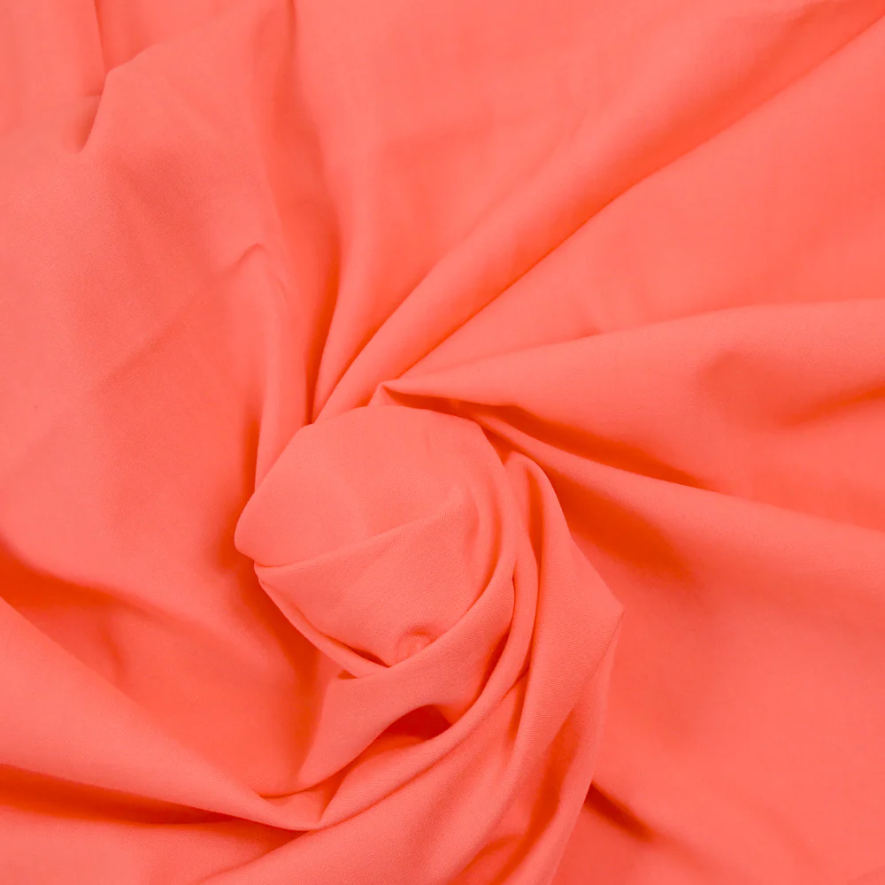 Viscose unie corail - Image 2