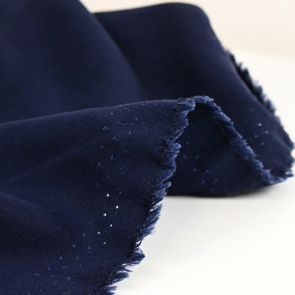 Viscose unie marine - Image 4